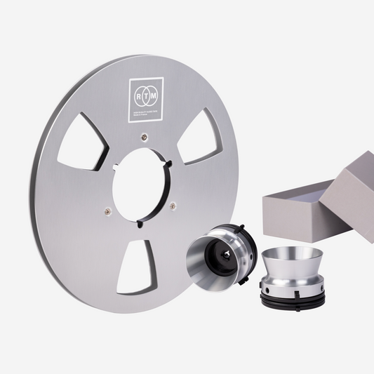 Silver kit : Silver 1/4'' reel + silver NAB adapters