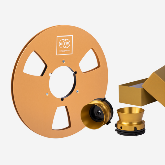 Gold kit : Champagne 1/4'' reel + gold NAB adapters